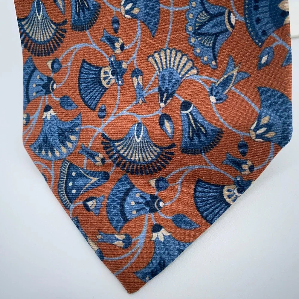 Eton Tie Mens One Size Colorful Floral‎ Silk Classic Fit Necktie Italy Made NWT